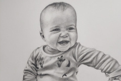 \"Happy\" 12x15.5 Graphite