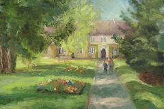 "On the Grounds" Oil Sketch