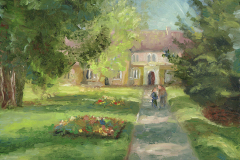 \"On the Grounds\" Oil Sketch