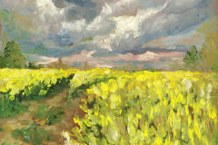 \"The Golden Storm\" Oil Sketch